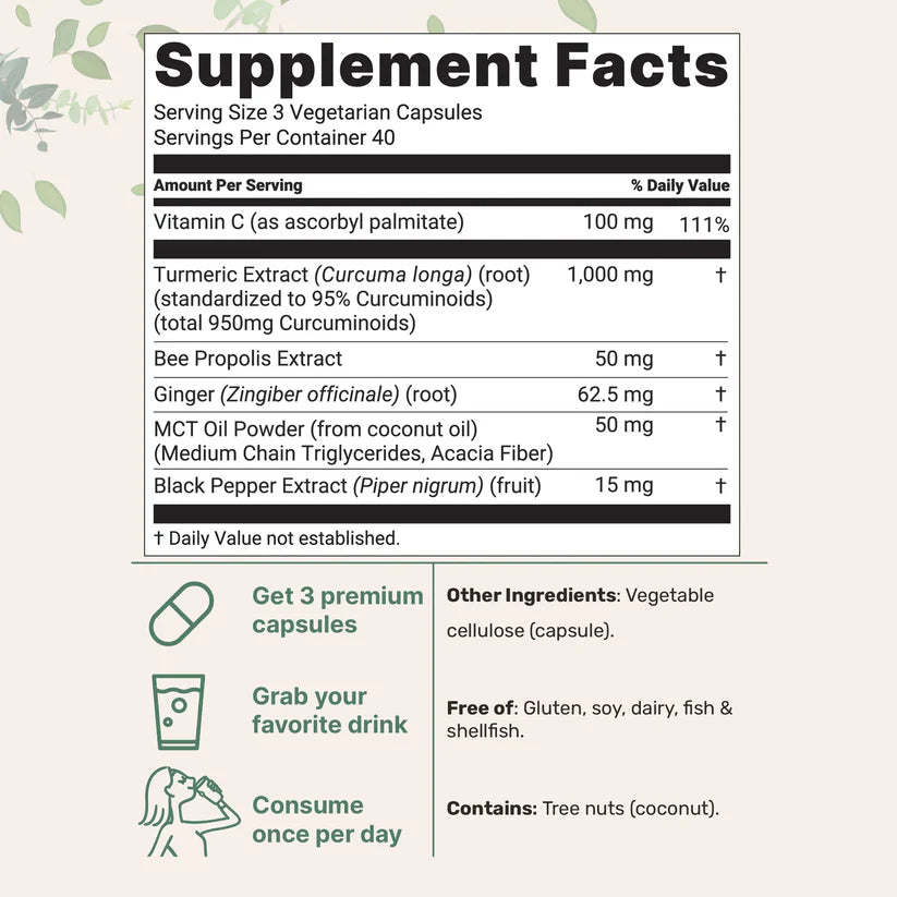 Curcuva Turmeric Curcumin - 120 Capsules